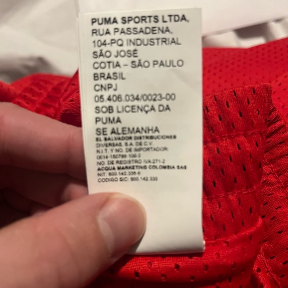 Puma x TMC Everyday Hussle Mesh Shorts Red w/ White Drawstring - Picture 8 of 12